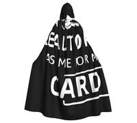 HYSDPUZK Halloween Hooded Cloak For Unisex Adults Fun I'M A Realtor Ask Me Print Party & Cosplay Cape​