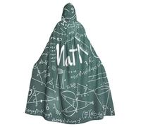 HYSDPUZK Halloween Hooded Cloak For Unisex Adults Fun Math Lesson Word Print Party & Cosplay Capeâ€‹