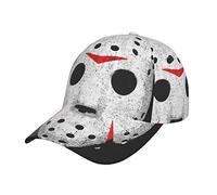 HYSDPUZK Horror Skull Print Tylish Curved-Brim Baseball Cap - Full Print Polyester Hat for All Seasons and Genders