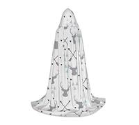 HYSDPUZK Hunting Arrows Triangles Deer Hooded Cape For Teens Halloween Costume, Cosplay, Masquerade, Wizard Robe