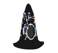 HYSDPUZK Jazz Drum Hooded Cape For Teens Halloween Costume, Cosplay, Masquerade, Wizard Robe