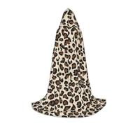 HYSDPUZK Leopard Print Hooded Cape For Teens Halloween Costume, Cosplay, Masquerade, Wizard Robe
