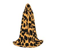 HYSDPUZK Leopard Print Hooded Cape For Teens Halloween Costume, Cosplay, Masquerade, Wizard Robe