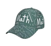 HYSDPUZK Math Lesson Word Print Tylish Curved-Brim Baseball Cap - Full Print Polyester Hat for All Seasons and Genders