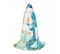 HYSDPUZK Mermaid Hooded Cape For Teens Halloween Costume, Cosplay, Masquerade, Wizard Robe