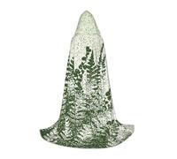 HYSDPUZK Natural Plant Fern Leaf Hooded Cape For Teens Halloween Costume, Cosplay, Masquerade, Wizard Robe