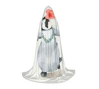 HYSDPUZK Penguin Wearing Flowers Hooded Cape For Teens Halloween Costume, Cosplay, Masquerade, Wizard Robe