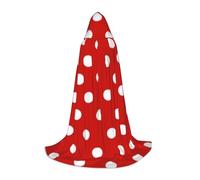 HYSDPUZK Polka Dot Hooded Cape For Teens Halloween Costume, Cosplay, Masquerade, Wizard Robe