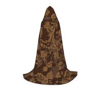 HYSDPUZK Set Of Ornate Floral Hooded Cape For Teens Halloween Costume, Cosplay, Masquerade, Wizard Robe