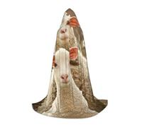 HYSDPUZK Sheep And Lambs Hooded Cape For Teens Halloween Costume, Cosplay, Masquerade, Wizard Robe