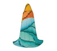 HYSDPUZK Sunset And Sunrise With Ocean Sea Hooded Cape For Teens Halloween Costume, Cosplay, Masquerade, Wizard Robe