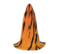 HYSDPUZK Tiger Stripe Hooded Cape For Teens Halloween Costume, Cosplay, Masquerade, Wizard Robe