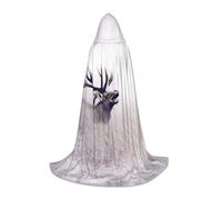 HYSDPUZK Wild Deer Hooded Cape For Teens Halloween Costume, Cosplay, Masquerade, Wizard Robe