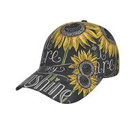 Hysdpuzk You are My Sunflower Print Tylish Curved-Brim Baseball Cap - Full Print Polyester Hat for All Seasons and Genders
