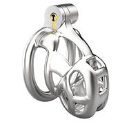 HYSHGJY 316 Stainless Steel Python V1.0&V2.0 Design Male Chastity Device Belt Penis Cage Ring with Urination Hole Adult Toys (Nano V1.0- Ring 46mm)