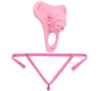 HYSHGJY Male Chastity Belt Wearable Sissy Cross-Dressing Pink Silicone Conch Penis cage Adult Sex Toys;4 Types Available (Pink-543+Pink Elastic Belt)