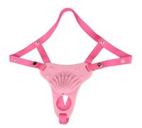 HYSHGJY Male Chastity Belt Wearable Sissy Cross-Dressing Pink Silicone Conch Penis cage Adult Sex Toys;4 Types Available (Pink-541+Pink Elastic Belt)