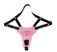 HYSHGJY Male Chastity Belt Wearable Sissy Cross-Dressing Pink Silicone Conch Penis cage Adult Sex Toys;4 Types Available (Pink-541+Black Elastic Belt)