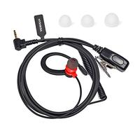 HYSHIKRA 1 Pin 2.5 mm Radio Earpiece with Mic PTT Security Headset Compatible with Motorola TLKR-T60 T80 T82 T-92 H2O T80 Extreme T82 Extreme Walkie Talkie (RED, 1 PACK)