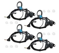 HYSHIKRA 1 Pin 2.5 mm Radio Earpiece with Mic PTT Security Headset Compatible with Motorola TLKR-T60 T80 T82 T-92 H2O T80 Extreme T82 Extreme Walkie Talkie (BLUE, 4 PACK)