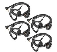 HYSHIKRA 2.5mm G-Shape Earpiece with Mic 1 Pin Walkie Talkie Headset Compatible for Motorola TLKR T60 T61 T62 T81 T80 T82 Extreme Hunter HYT TC-320 2 Way Radio (4 Pcs)