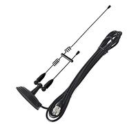HYSHIKRA Dual Band Mobile Antenna, Magnetic Mount Whip 144/430Mhz with 4 Meters RG58U Coax Cable for Yaesu Midland Icom Motorola Kenwood Vehicle Transceiver (Black)