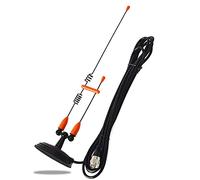 HYSHIKRA Dual Band Mobile Antenna, Magnetic Mount Whip 144/430Mhz with 4 Meters RG58U Coax Cable for Yaesu Midland Icom Motorola Kenwood Vehicle Transceiver (orange)