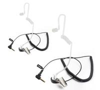 HYSHIKRA On Ear Headset 3.5mm Jack Single Ear Reception Only Walkie Talkie Headphones Compatible with Motorola Sepura Rexon Wouxun Kenwood Baofeng Quansheng handheld radios (Tube Earpiece 2 PACK)