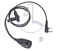 HYSHIKRA Radio Earpiece Compatible with Retevis Baofeng UV5R Kenwood TK250 Walkie Talkie Headset with PTT and Mic (Transparent tube, 1 PACK)