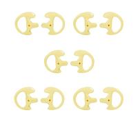 HYSHIKRA Replacement Soft Earmould Earpiece Earbud Air Acoustic Headset Earplug for Walkie Talkie Coil Tube Audio Kits,5 Pairs (Yellow, Medium)