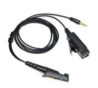 HYSHIKRA Universal Multi-pin to 3.5mm Audio Adapter with PTT Compatible with Motorola GP328 GP338 GP380 GP600 HT750 HT1250 HT1550 & 3.5mm Audio Input Interface Headsets with Built-in Mics