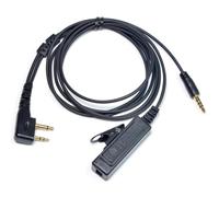 HYSHIKRA Universal Multi-pin to 3.5mm Audio Cable with PTT Compatible with Midland G7 Pro G8 G9 Pro M24 M24 Plus M48 M99 G6 XT G7 XTR and 3.5mm Audio Input Interface Headsets with Microphones