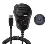 HYSHIKRA USB-A Microphone, Mic PTT and Programmable Key for American Truck Simulator, PC, Laptop, Cellphones, PC Game w/Microphone Holder and Programming Software (QX-18B(Without Speaker Function))