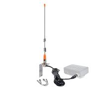 HYSHIKRA VHF Boat Antenna, 156-163Mhz Marine Whip with 5M/16.4ft RG58 Coax Cable and L Shape Fender Bracket for Marine Ship Yacht Mobile Radio