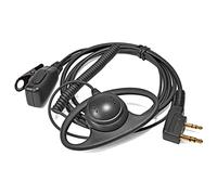 HYSHIKRA Walkie Talkie Earpiece with Mic Headset Compatible with Baofeng UV5R 888S UV-82HP Kenwood 2 Way Radio for Security Bodyguard Outdoor (D Shape, 1 Pack)