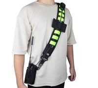 HYSHIKRA Widened Safety Reflective Adjustable Walkie-Talkie Shoulder Strap with Mic Cable Clip Stripes for Two-Way Radio Pouches, DSLR Cameras, Fishing Bag, Toolbox (with Radio Bag)