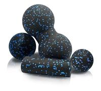 HYSHLC Foam Roller Set, High Density Back Roller, Includes Hollow Core Massage Roller, Double Lacrosse Peanut, Fasciitis Ball, for Whole Body Exercise, Yoga, Back Pain, Leg, Deep Tissue Massage