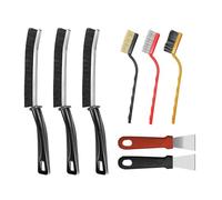 HYSHLC Gap Cleaning Brush Set, 3 Pieces Hard Bristle Corner Cleaning Brush & 3 Wire Brush & 2 Scraper Joint Cleaning Brush Window Groove Brush for Tiles, Bathroom, Kitchen