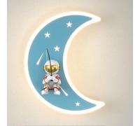 HYSJDMNC Creative Moon Shape Wall Lamp 11.6 Inch Resin Wall Mounted Lamp, Nordic Modern Wall Sconce with Acrylic Shade, 14W Metal for Bedroom Bedside Study Stairs Hallway Kitchen Restaurant YYuan