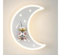 HYSJDMNC Creative Moon Shape Wall Lamp 11.6 Inch Resin Wall Mounted Lamp, Nordic Modern Wall Sconce with Acrylic Shade, 14W Metal for Bedroom Bedside Study Stairs Hallway Kitchen Restaurant YYuan
