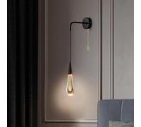 HYSJDMNC European Minimalist Crystal Wall Lamp, Post-Modern Vintage Gold/Black Wall Light, Luxury Bedroom Wall Sconce, Hallway Aisle Decorative Lights Living Room Wall Mounted Lamp YYuan