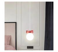 HYSJDMNC Full Spectrum Eye Protection Children's Room Chandelier Creative Bow Girl Princess Bedroom Pendant Lights Hanging Light(1 Head)