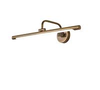 HYSJDMNC LED Bathroom Mirror Light Vintage Brass Wall Sconce Lighting with Swivel Lamp Head Make-up Light 4000K Hotel Restaurant Bedside Reading Lamps Fixtures Lights Black 45CM/9W (Bras Interesting
