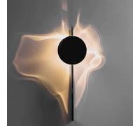 HYSJDMNC LED Wall Lamp 180° Rotatable Contemporary Sconces Wall Chrome and Black Linear Wall Lamp Rotating Wall Sconce Creative Warm Light and Ripple Shadows Stainless Steel Wall Mount Light