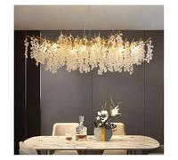 HYSJDMNC Nordic Ceiling Hanging Chandelier Gold Crystal Pendant Light for Living Dining Table Room Hotel Hall Villa Home Decoration Lamps Hanging Light(Warm Light L120cm)