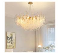 HYSJDMNC Nordic Ceiling Hanging Chandelier Gold Crystal Pendant Light for Living Dining Table Room Hotel Hall Villa Home Decoration Lamps Hanging Light(Warm Light D100cm)