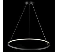 HYSJDMNC Pendant Lamps Circle LED Pendant Light Modern Simple Metal Island Chandelier Adjustable Hanging Lamp For Living Room Dining Table Black+Neutral Light-40cm 25W YYuan