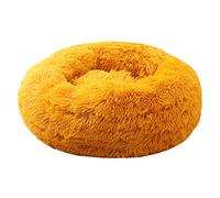 HYSJDMNC Pet Dog Cat Calming Bed, Donut Cat Sofa Reversible Cushion Puppy Sleeping Bag Self-Warming Kennel for Sleeping Winter, Anti-Slip Bottom YYuan