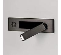 HYSJDMNC Wall Lamps Sconces Engineering Reading Lamp Hotel Headboard Spotlight, LED Bedroom Light Sconce, Bedside Recessed Push Switch Lamps, 360° Rotatable 90° Foldable-Matte Blac YYuan