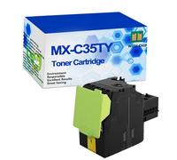 HYSMF MX-C35TB Compatible Toner Cartridge for Sharp MX-C35TB MX-C35TY MX-C35TM MX-C35TC, High Yield Replacement for MX-C357F MX-C407P Printer,Yellow-1 Pack